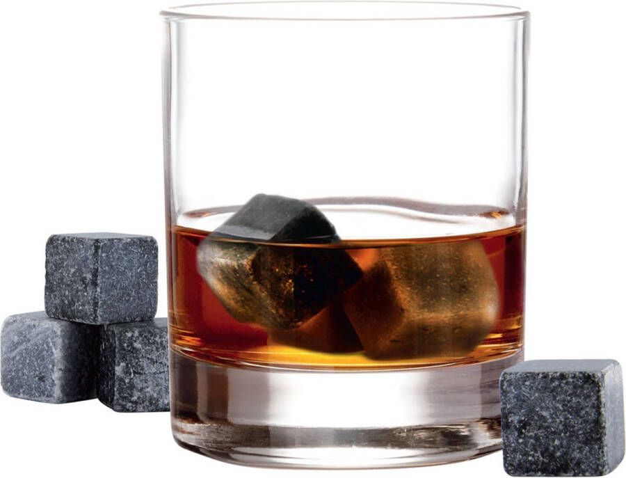 Igoods Whiskey Stones Set 9 stuks IJsblokjes ijs smelt met Opbergzak Herbruikbare Ice Cube Drank Koeler