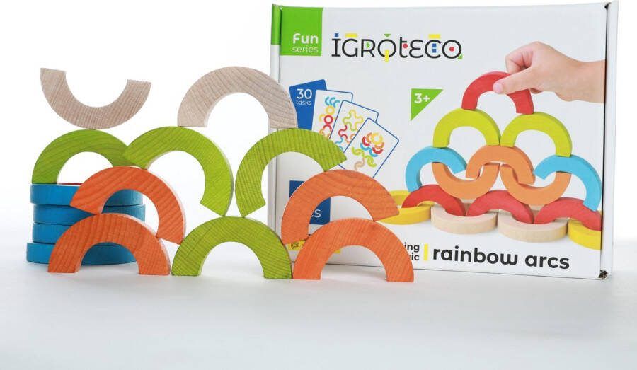 Igroteco Evenwichtsmozaïek regenbogen houten speelgoed uit de Oekraine
