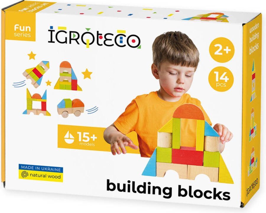 Igroteco Houten bouwstenen gemaakt in Ukraine