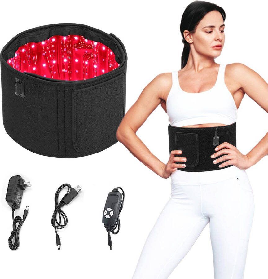IHealred Infraroodband Infraroodlamp Infraroodtherapie Infraroodriem Draagbare Infraroodband Onderrug Schouders Benen Afslankband Fitness belt Warmteband Rood licht therapie Red Light therapy