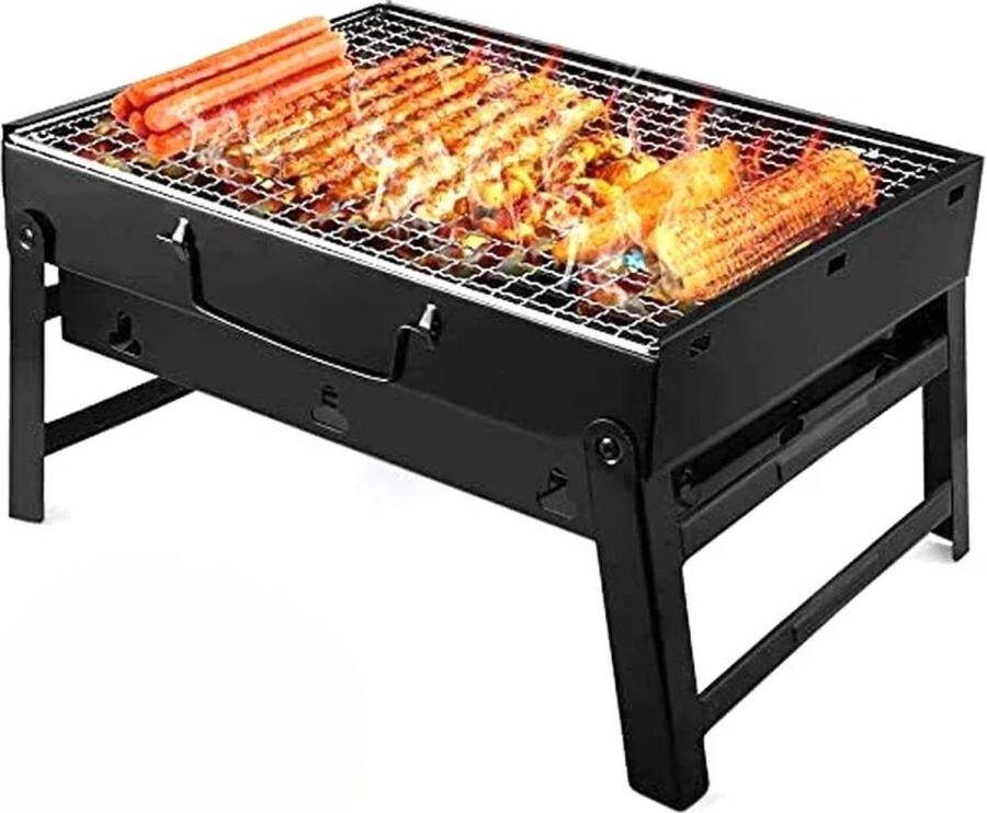 IHomara N.lux Houtskool BBQ Barbecue Tafel barbecue Picknick bbq Opvouwbaar Grill Camping bbq Compact Strand