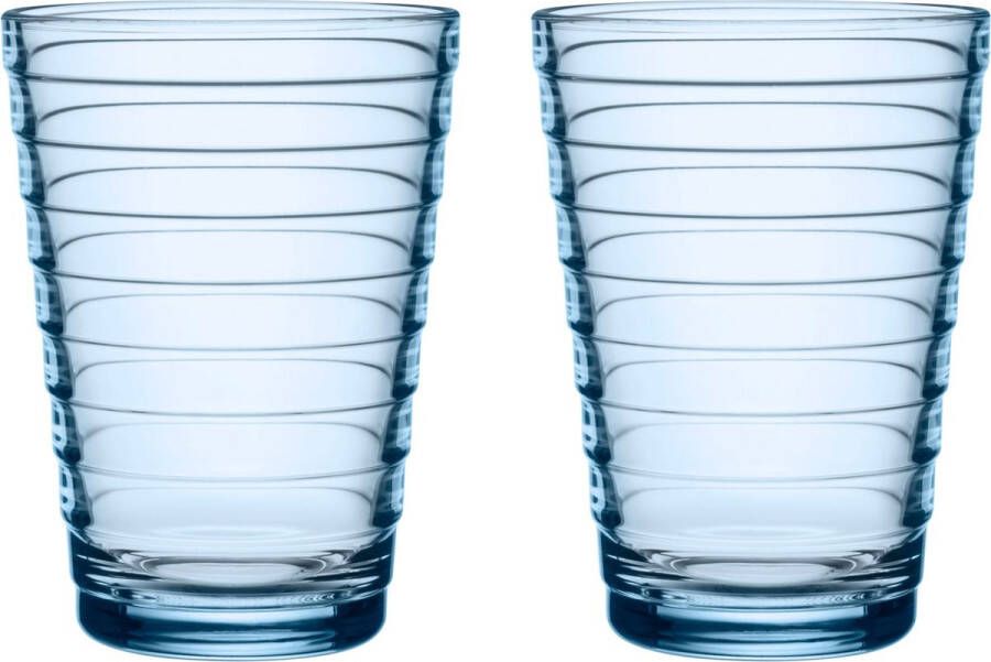 Iittala Aino Aalto Tumbler Glazen Set Waterglas Vaatwasserbestendig Aquablauw 33 cl 2 Stuks