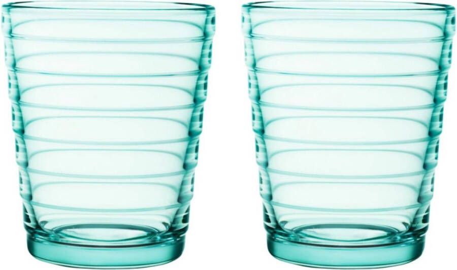 Iittala Aino Aalto Tumbler Glazen Set Waterglas Vaatwasserbestendig Watergroen 22 cl 2 Stuks