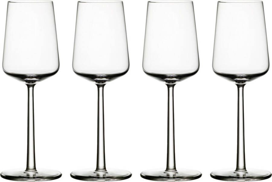 Iittala Essence Wijnglazen Witte Wijn – Vaatwasserbestendig Transparant 33 cl – Set van 4 Glazen