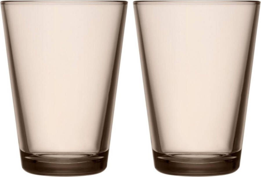 Iittala Kartio Tumbler Glazen Set Waterglas Vaatwasbestendige Longdrinkglazen Linnen 40 cl 2 Stuks