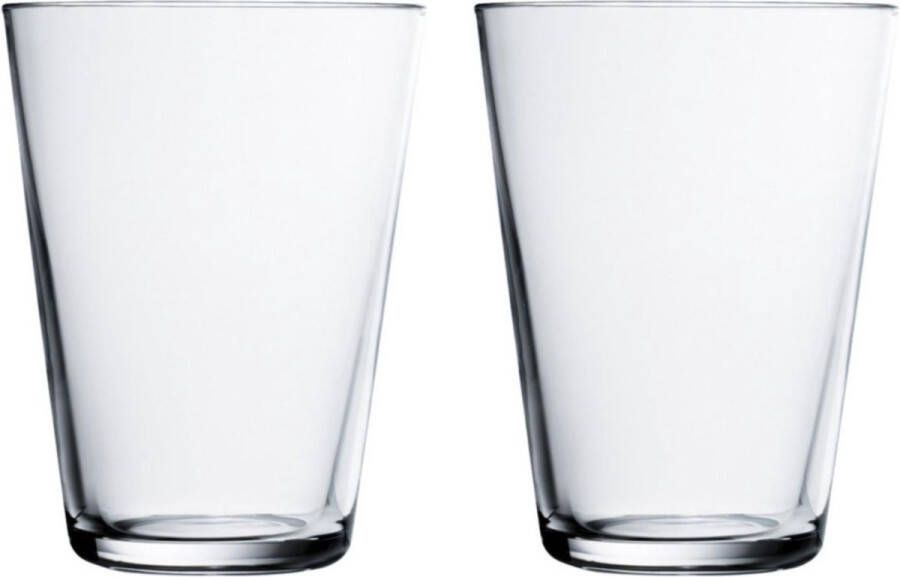 Iittala Kartio Tumbler Glazen Set Waterglas Vaatwasbestendige Longdrinkglazen Transparant 40 cl 2 Stuks