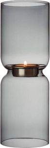 Iittala Lantern – Kaarsenhouder – Kandelaar – Mondgeblazen Glas – Glas – 250 mm – Donkergrijs