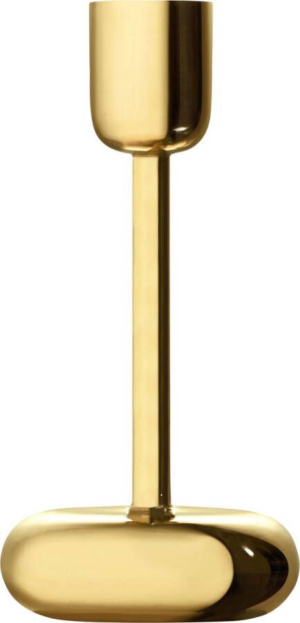 Iittala Nappula Kandelaar koper – Kaarsenhouder goudkleurig– Kaarsenstandaard 183mm