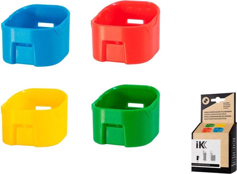 Ik Kleuridentificatie Kapjes voor Drukspuit 4 Kleuren Handige Identificatie