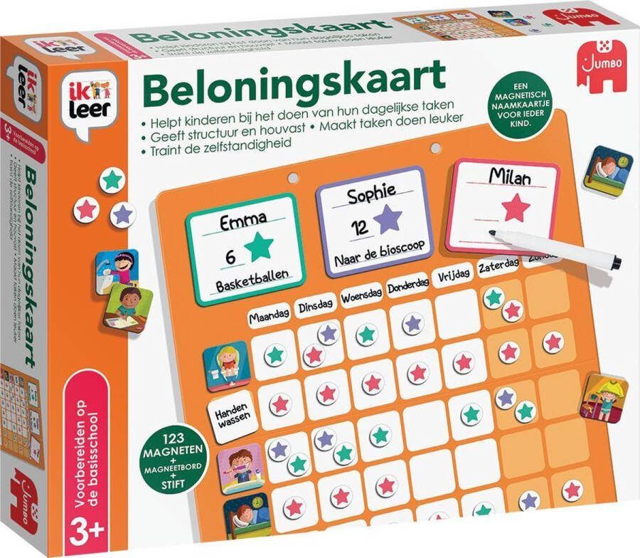 Jumbo leerspel Ik leer Beloningskaart 36 x 26 cm karton 126-delig