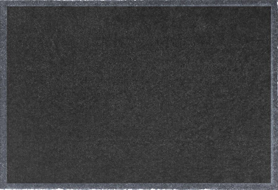 Ikado Droogloopmat Anti-Slip Ecologisch Schoonloopmat Binnen Polyamide Zwart 39 x 58 cm