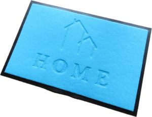 Ikado Ecologische deurmat blauw opschrift Home 38 x 58 cm