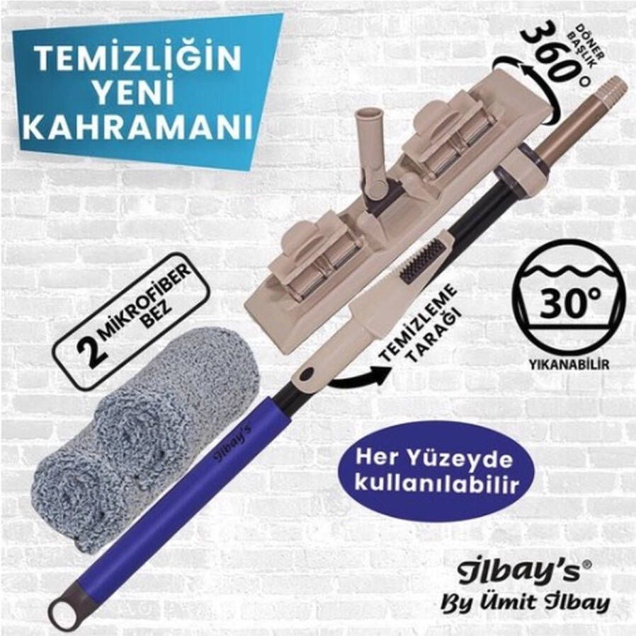 Ilbays Mop NIEUW Vloerwisser MULTI 360 Incl. 3 Microvezel doeken Kwalitatief zéér hoogwaardig Gemaakt van duurzaam materiaal