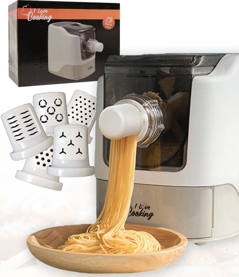 ILC Kitchen Pastamachine Elektrisch met droogrek 13 soorten pasta