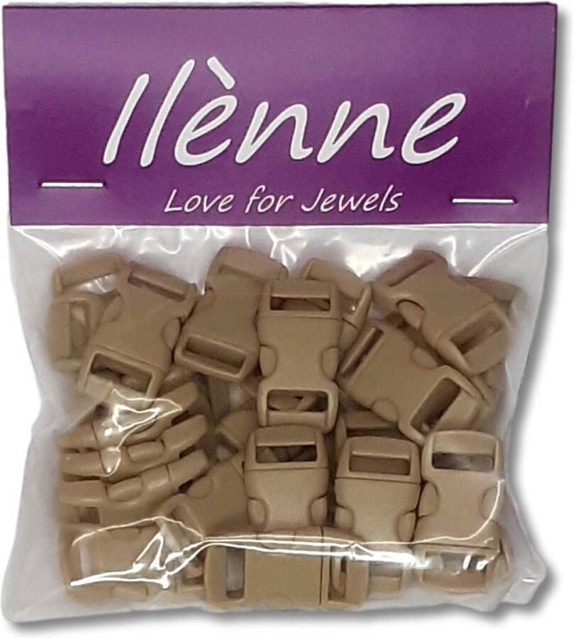 Ilenne Ilènne Paracord sluiting Beige plastic 25 stuks voor armband