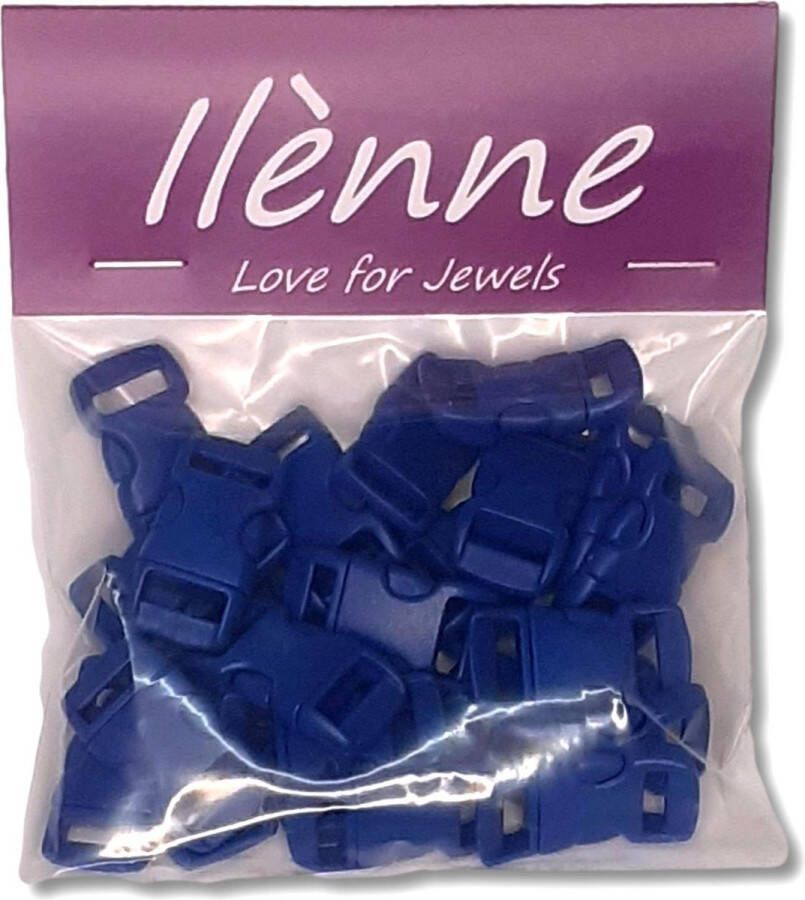 Ilenne Ilènne Paracord sluiting blauw plastic 25 stuks voor armband