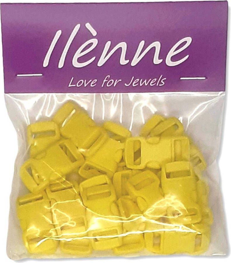 Ilenne Ilènne Paracord sluiting Geel plastic 25 stuks voor armband