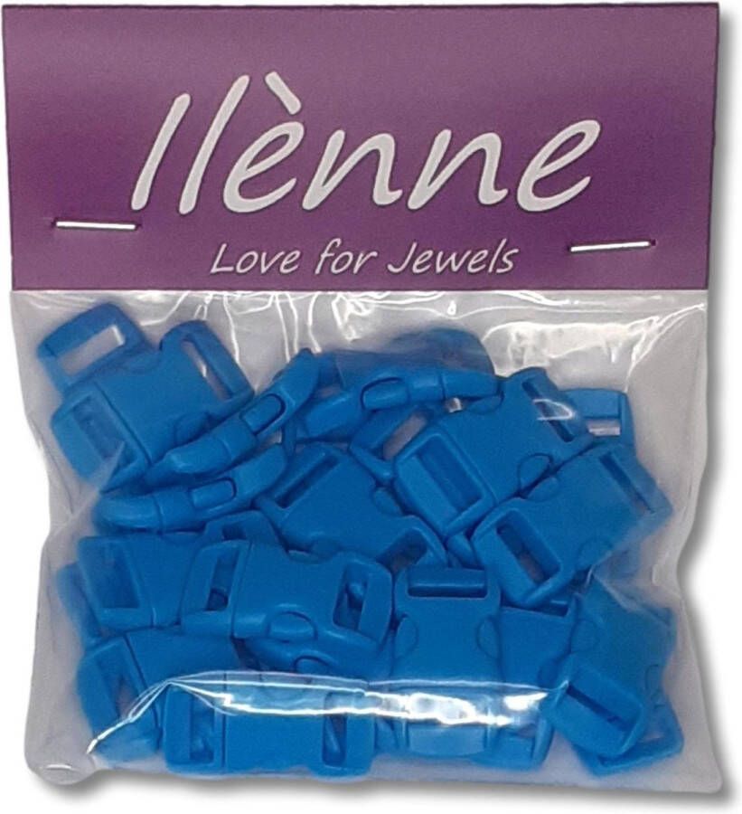 Ilenne Ilènne Paracord sluiting Licht blauw plastic 25 stuks voor armband