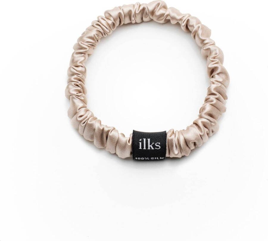 Ilks Silk Scrunchie Klein Beige