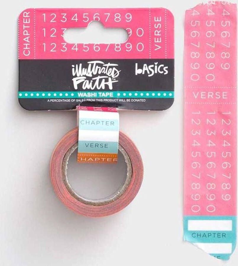 Illustrated Faith Chapter and verse Washi tape 25 mm Basics collection