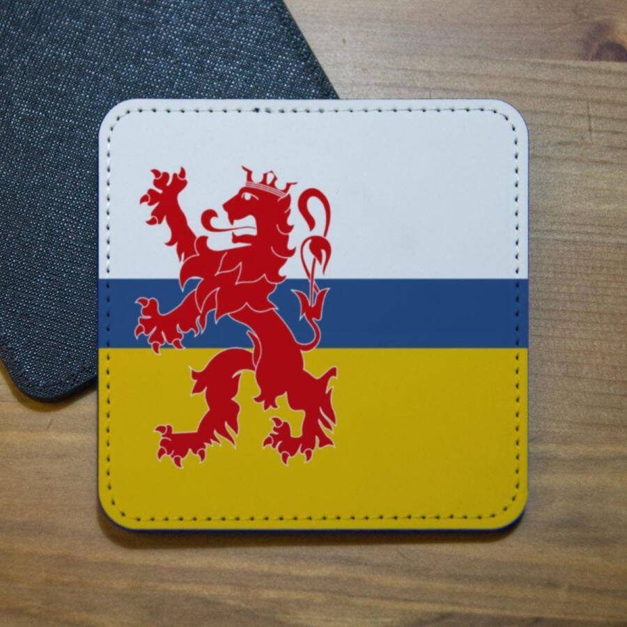 ILOJ onderzetter Limburgse vlag van provincie Limburg vierkant