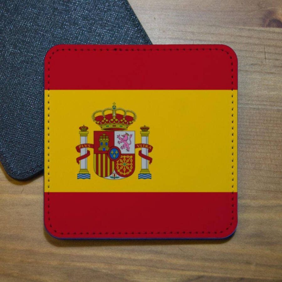 ILOJ onderzetter Spaanse vlag van Spanje vierkant