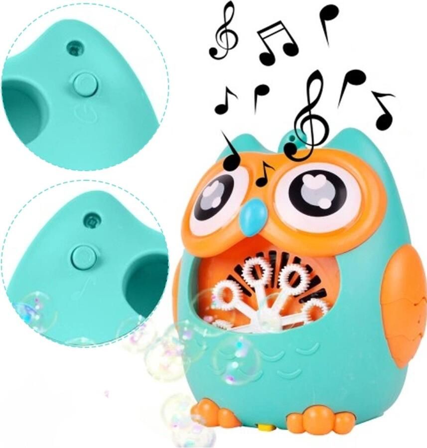 Ilso bellenblaas uil bubble gun licht en geluid bellenblazer bubble machine inclusief batterijen en vloeistof