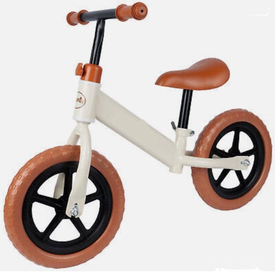 Ilso loopfiets 12 inch bruin en wit