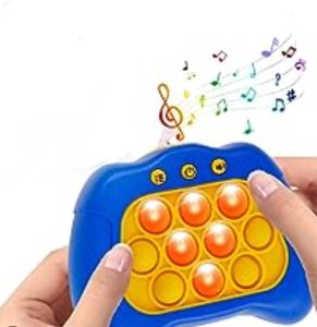 Ilso quick push pop-it controller anti stress reflex fidget toys fijne motoriek blauw inclusief batterijen