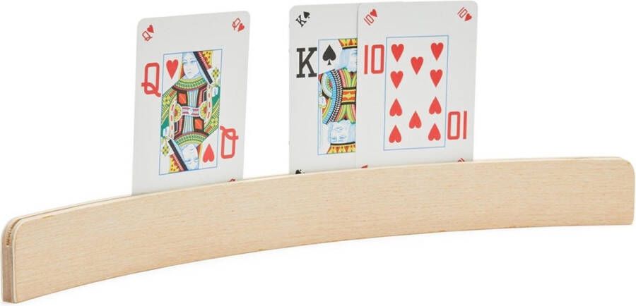 IlyMey Set van 4 houten Kaartspelhouders 34 cm speelkaarten gezelschapsel kaarten