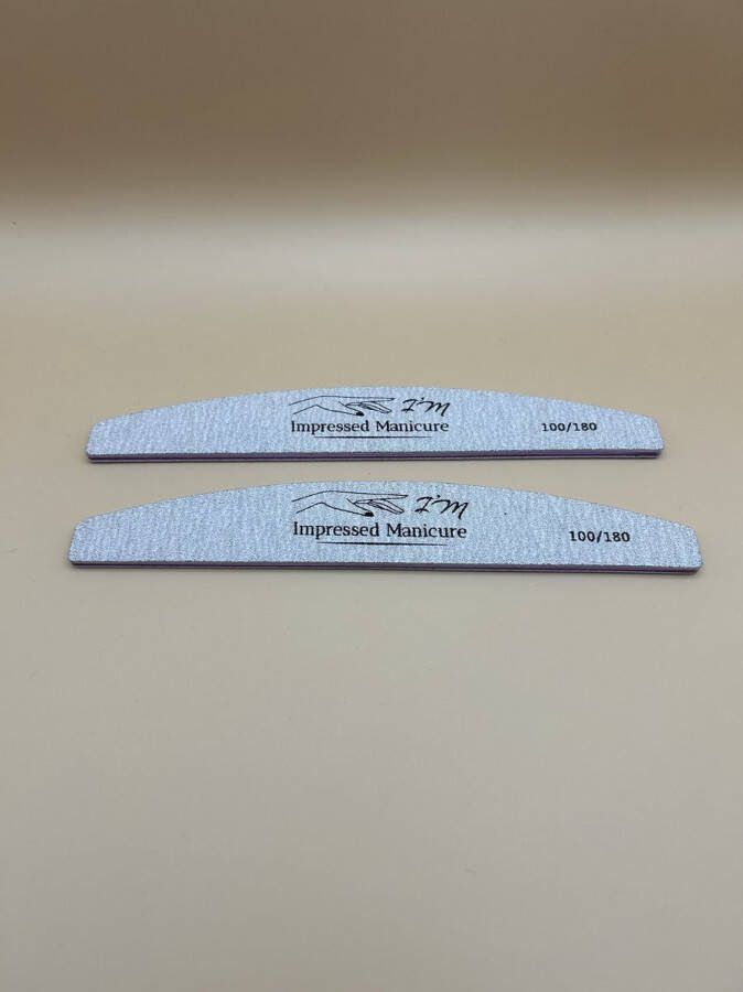 I'M Impressed Manicure professionele nagelvijl 5 stuks nagelvijlen 100 180 grit zebra vijl