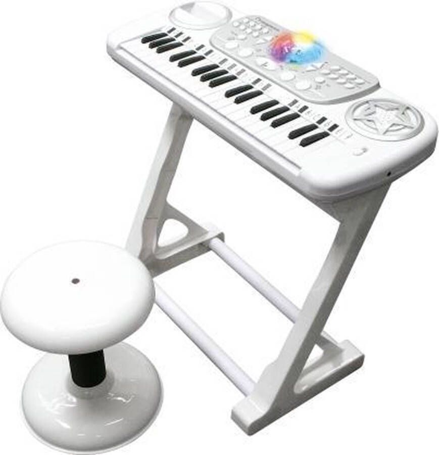 Imaginarium Speelgoed Keyboard Piano voor Kinderen Met Discobal Krukje en veel Effecten Inclusief Headset met Microfoon