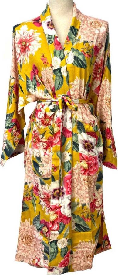 Imbarro Home & Fashion Imbarro Kimono Badjas Janna Ocre Oker One size