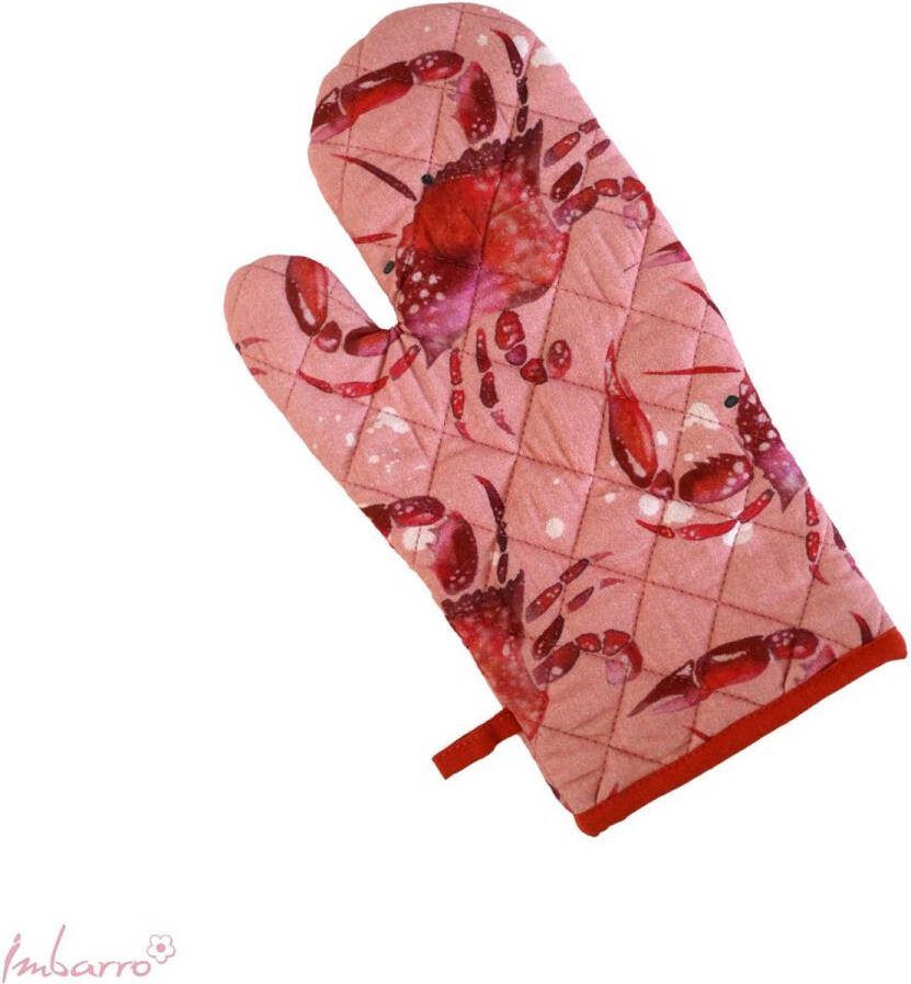 Imbarro Home & Fashion Imbarro Ovenwanten Kitchengloves set 2 Crab Katoen