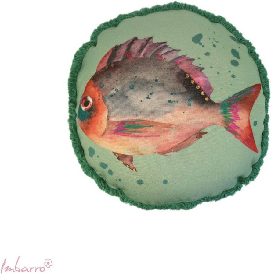 Imbarro Home & Fashion Imbarro Sierkussen Kussen Guppy P.E.T. Gerecycled Plastic Rond 45cm