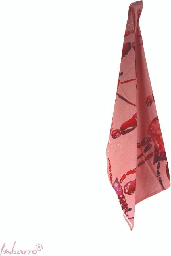 Imbarro Keukendoek Theedoeken Set van 2 Crab 50 x 70 cm