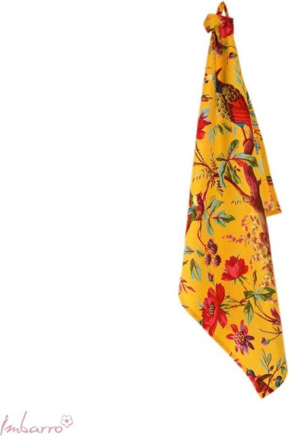 Imbarro Keukendoek Theedoeken Set van 2 Paradise Canary Kanariegeel 50 x 70 cm