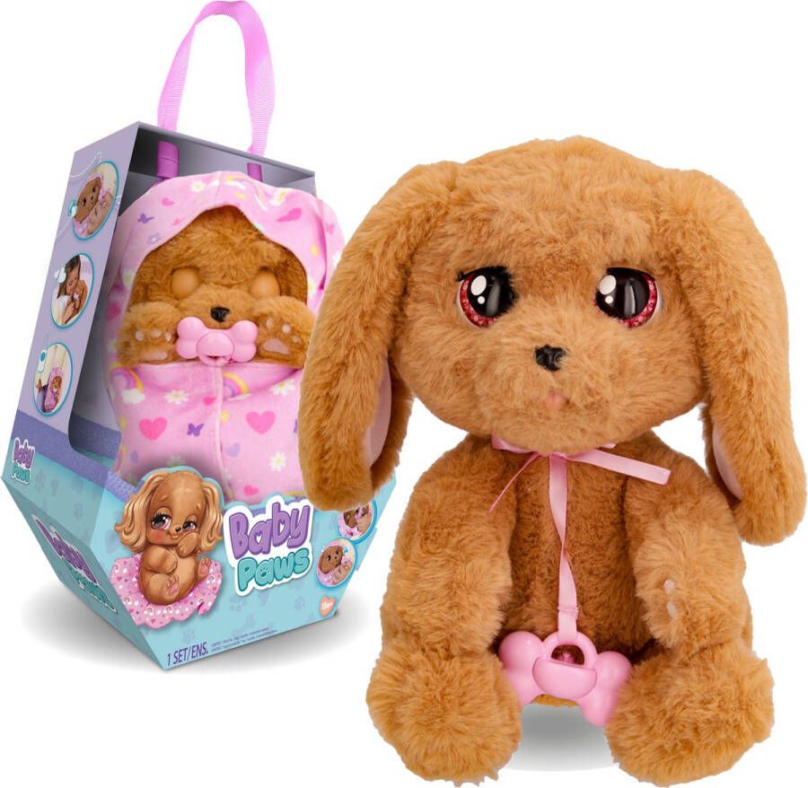 Imc Toys Baby Paws hondje Cocker Interactieve pluchen knuffel