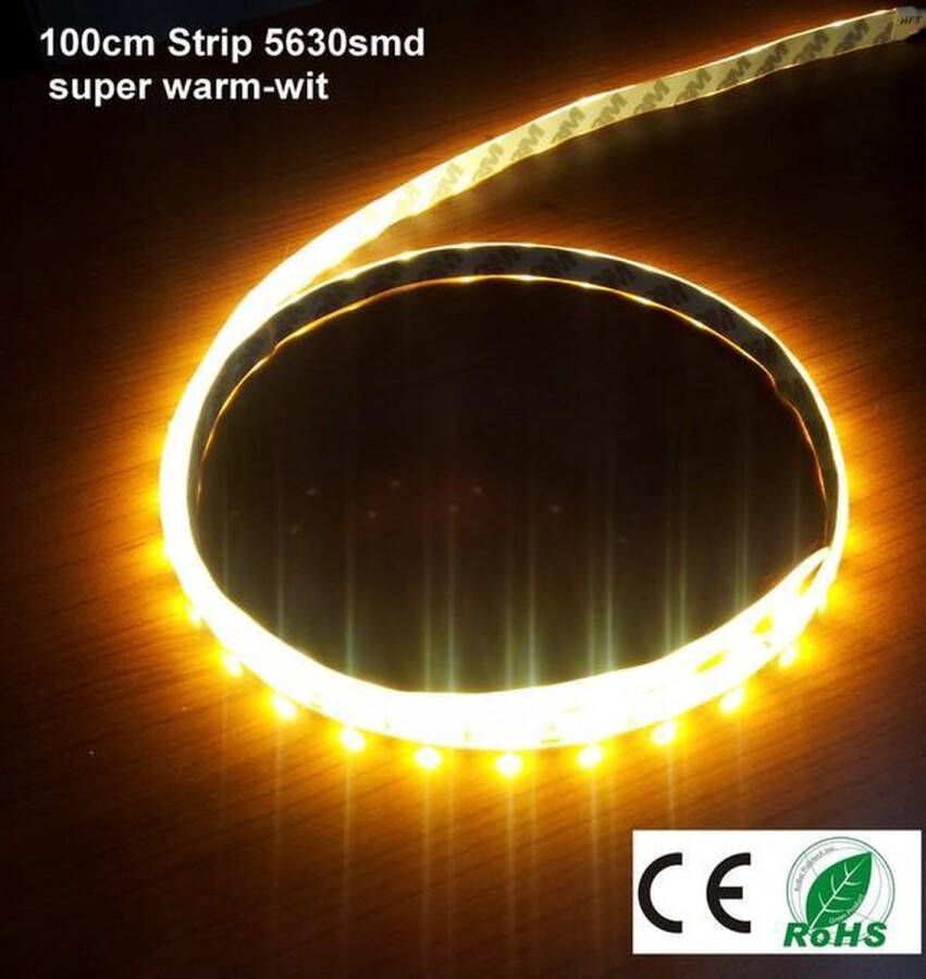 Immers ledlights 100cm LEDstrip Extra Warm-wit 60-5630smd 12watt -IP65 -1000 lumen