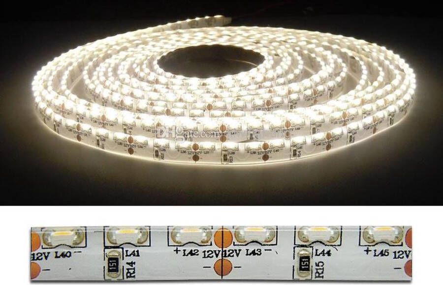 Immers ledlights 5Meter LEDstrip sidevieuw 600x335smd -IP65 warm-wit