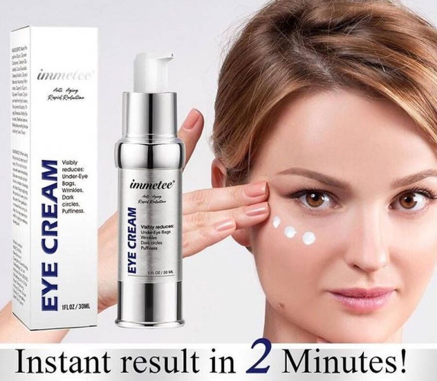 Immetee EYE CREAM serum anti-rimpel creme in 2 minuten wallen donkere kringen fijne kraaiepootjes anti aging