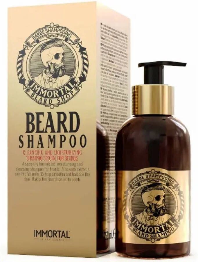 Immortal NYC Immortal Exclusive Baard Shampoo Beard Shampoo Cleansing and Moisturizing 250 ml JPC's beste keuze!