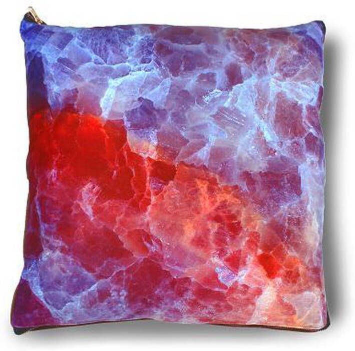 Imoha Plaid Pillow Coloured Marble