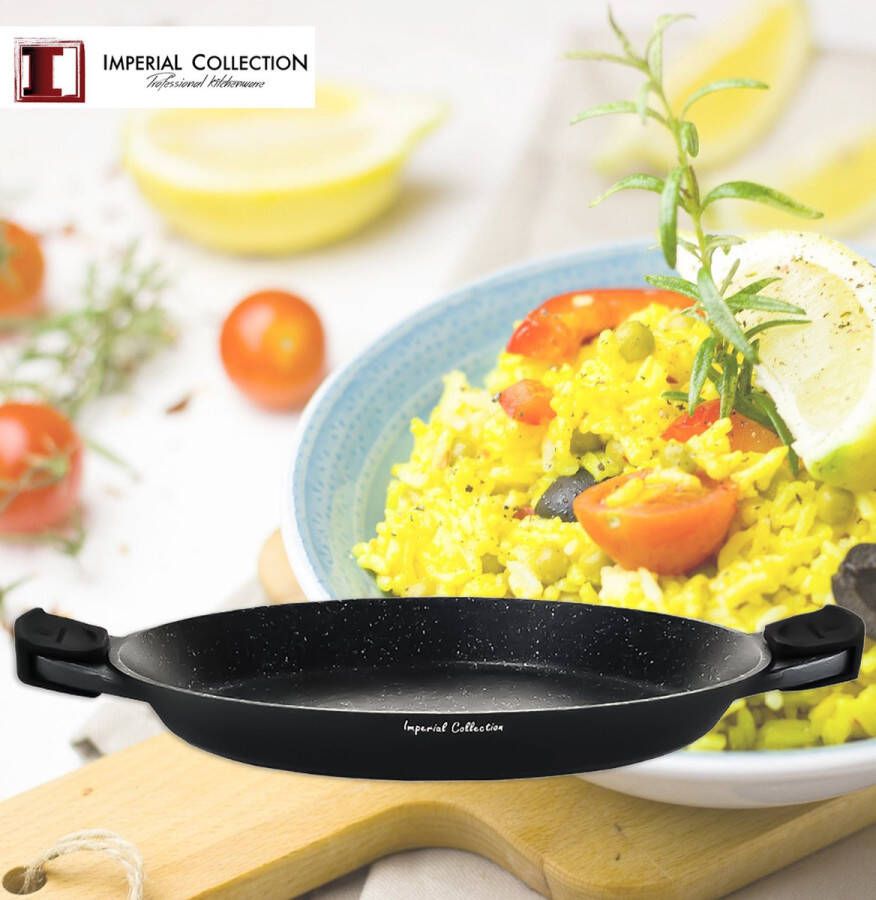 Imperial Collection 44cm Paella Pan with Silicone Handles