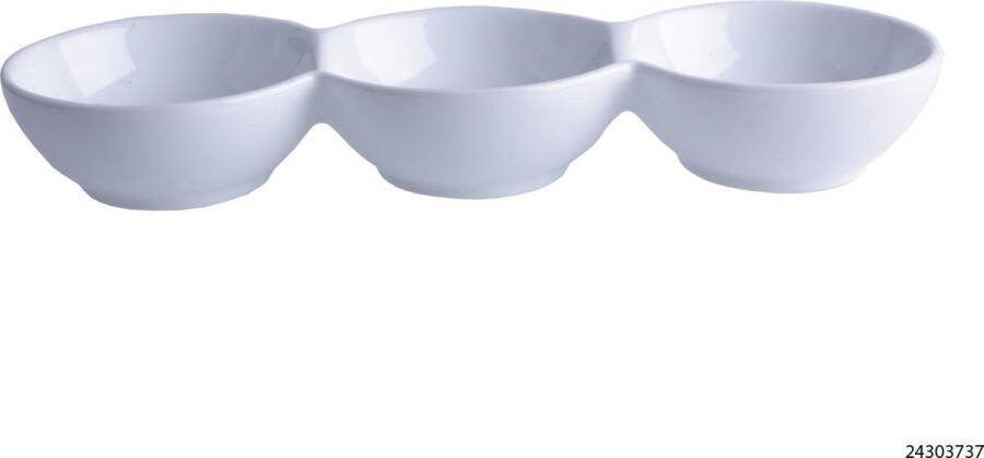 Imperial Kitchen Schaal Porselein Wit 3 Vaks
