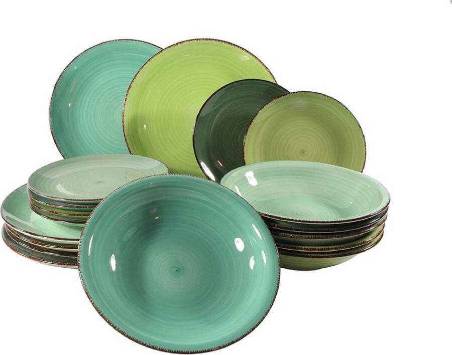 Cookinglife Studio Tavola Serviesset Summer Green 18-delig | 6 personen