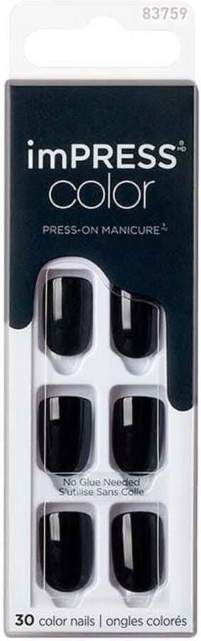 ImPRESS Gellak Color Kunstnagels 30 stuks Nepnagels All Black