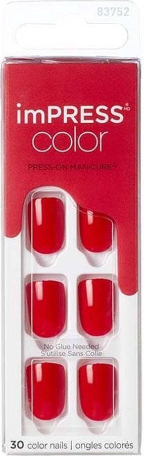 ImPRESS Gellak Color Kunstnagels 30 stuks Nepnagels Reddy Or Not