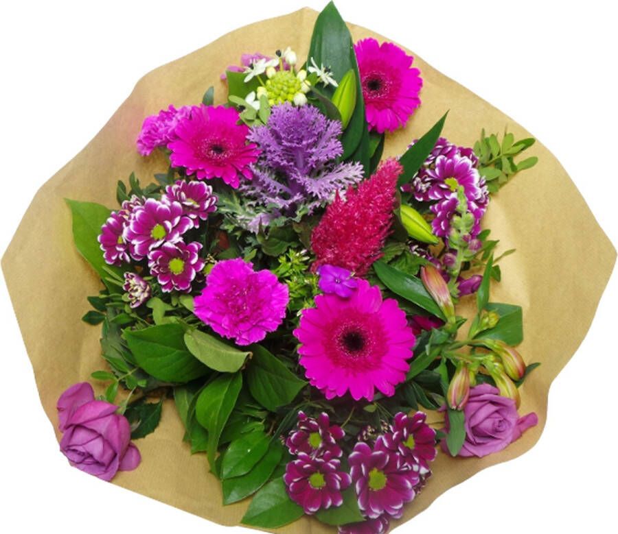 Improv Boeket Kim Large Lila ↨ 45cm bloemen boeket boeketje bloem droogbloemen bloempot cadeautje