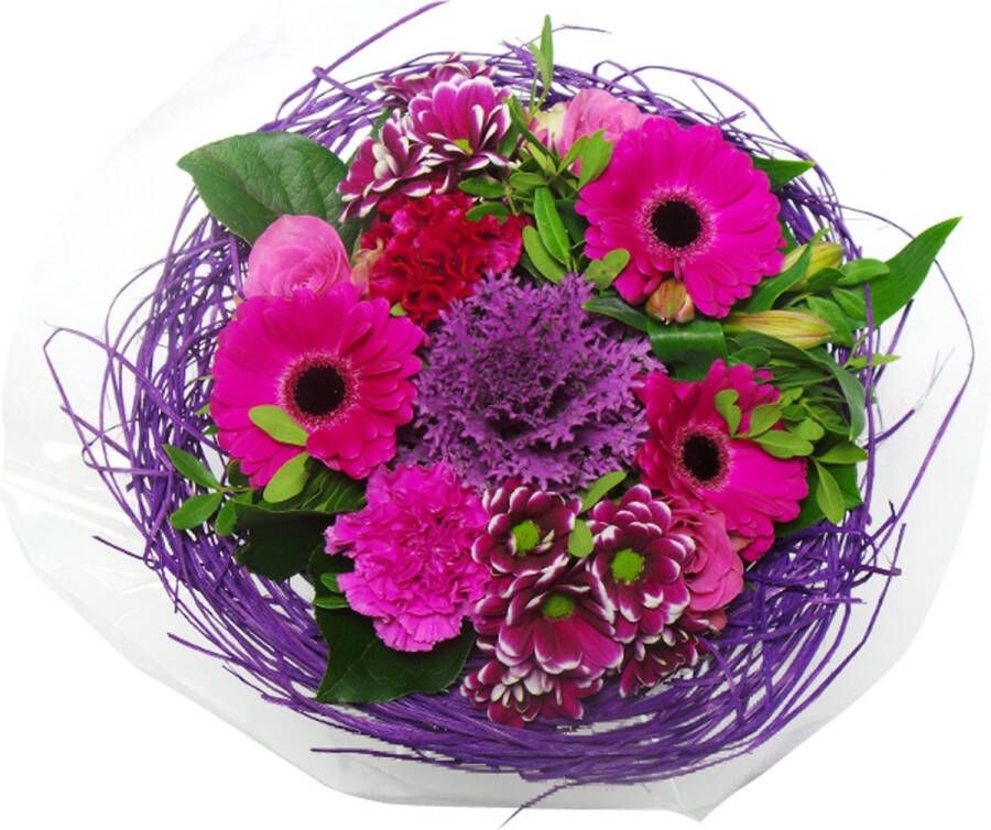 Bloemen thuisbezorgd Lola products Boeket Sisal Large Lila ↨ 35cm bloemen boeket boeketje bloem droogbloemen bloempot cadeautje